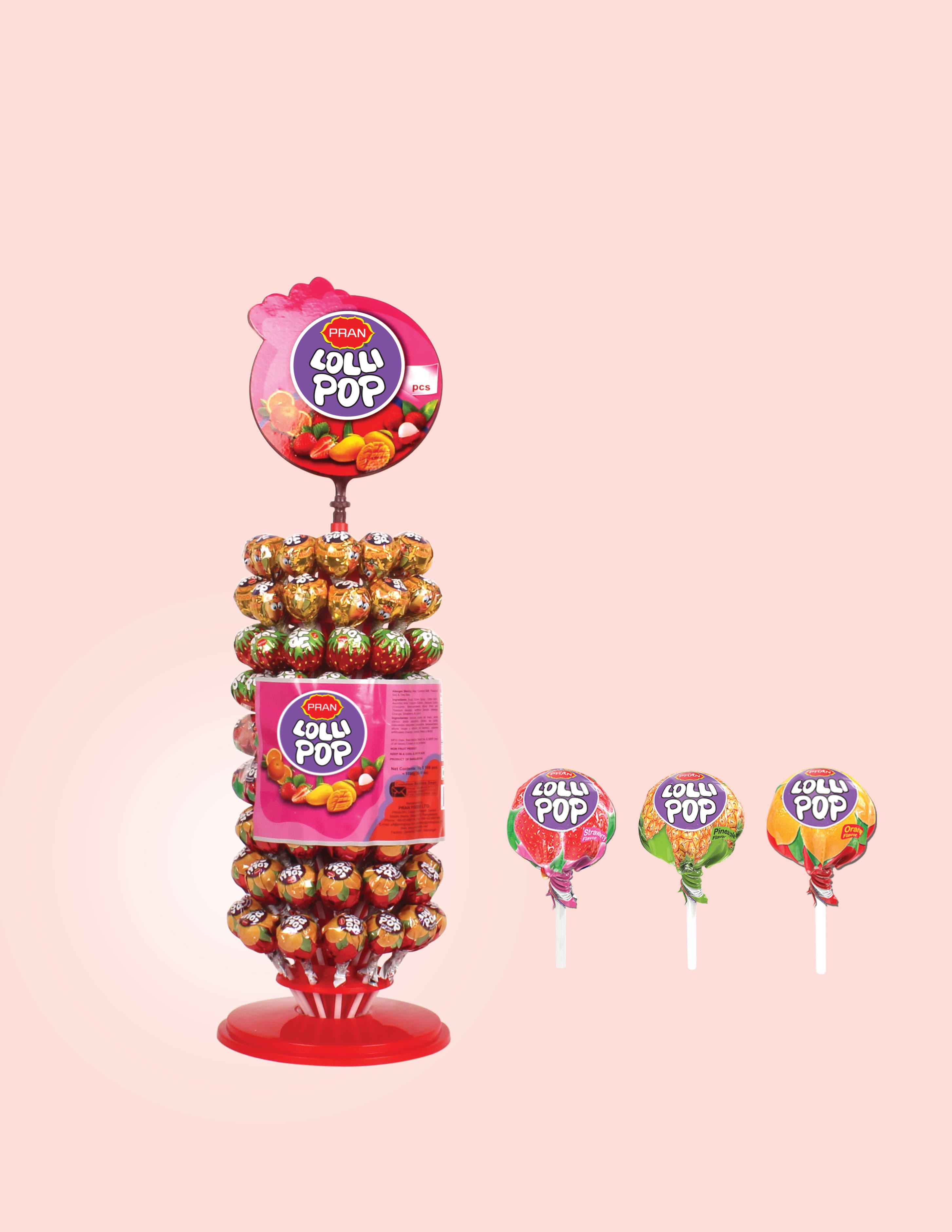 PRAN PRAN Lollipop Assorted 108 Pcs